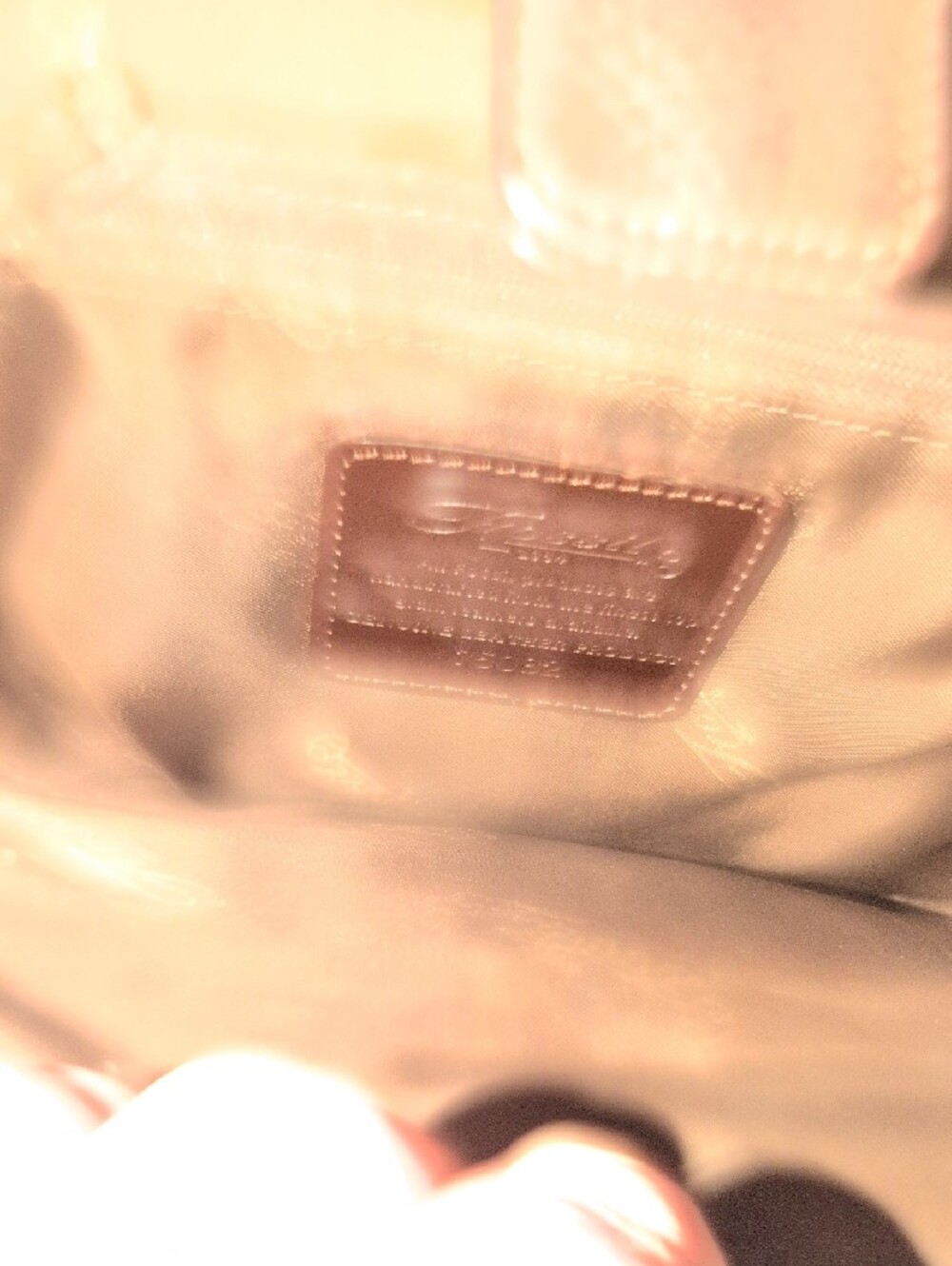 Vintage 1945 Fossil Brown Pebbled Leather Crossbody With A 1945 Brass Key - Picture 10 of 13